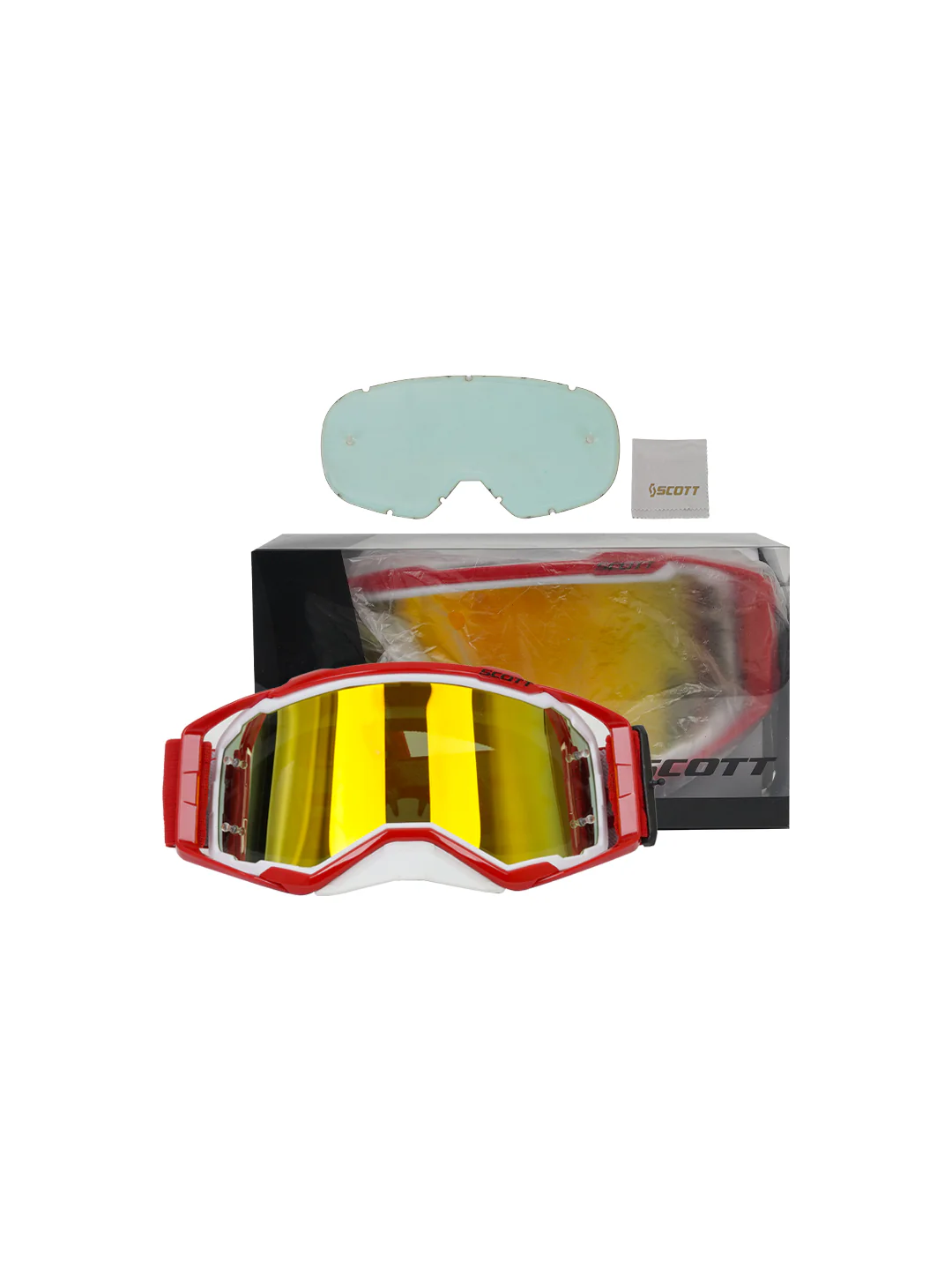 SCOTT Replica Goggles With Box RED WHT.F WHT.N GOLD Tint - Image 3