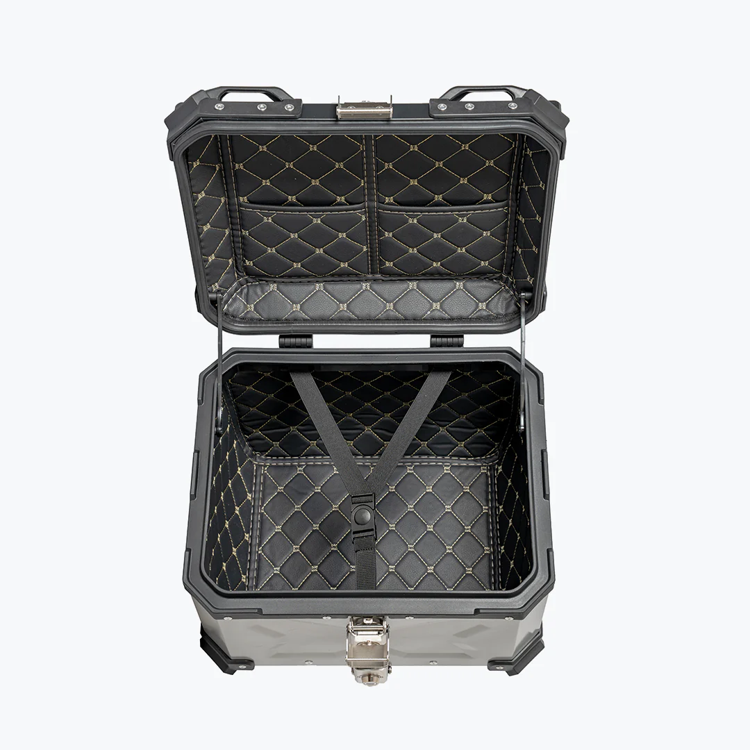 Top Case X45L Aluminium Silver With Back Rest Pad - Image 4